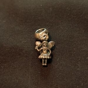 Pandora Silver Fairy Charm. 14k Heart. Retired Design.